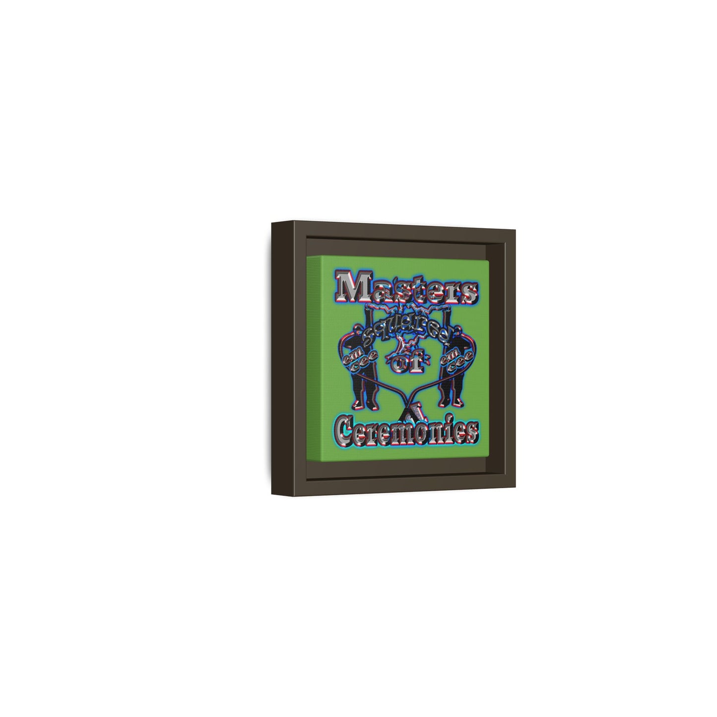 em cee squared - framed canvas art (green)