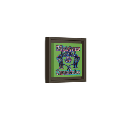 em cee squared - framed canvas art (green)