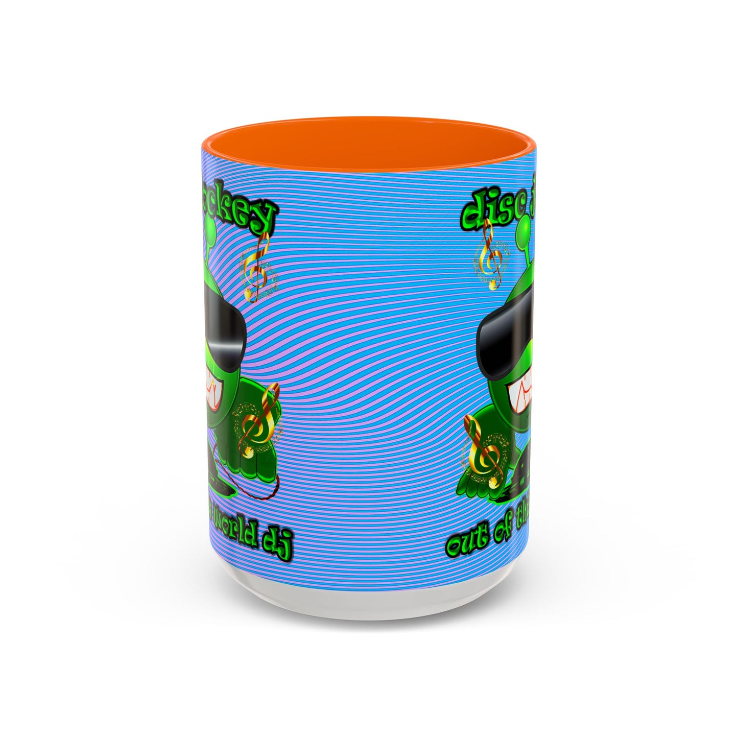 disc jockey - Accent Mug (light blue-purple wave)
