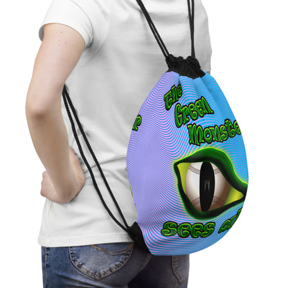 green monster - Drawstring Bag (light blue-purple wave)