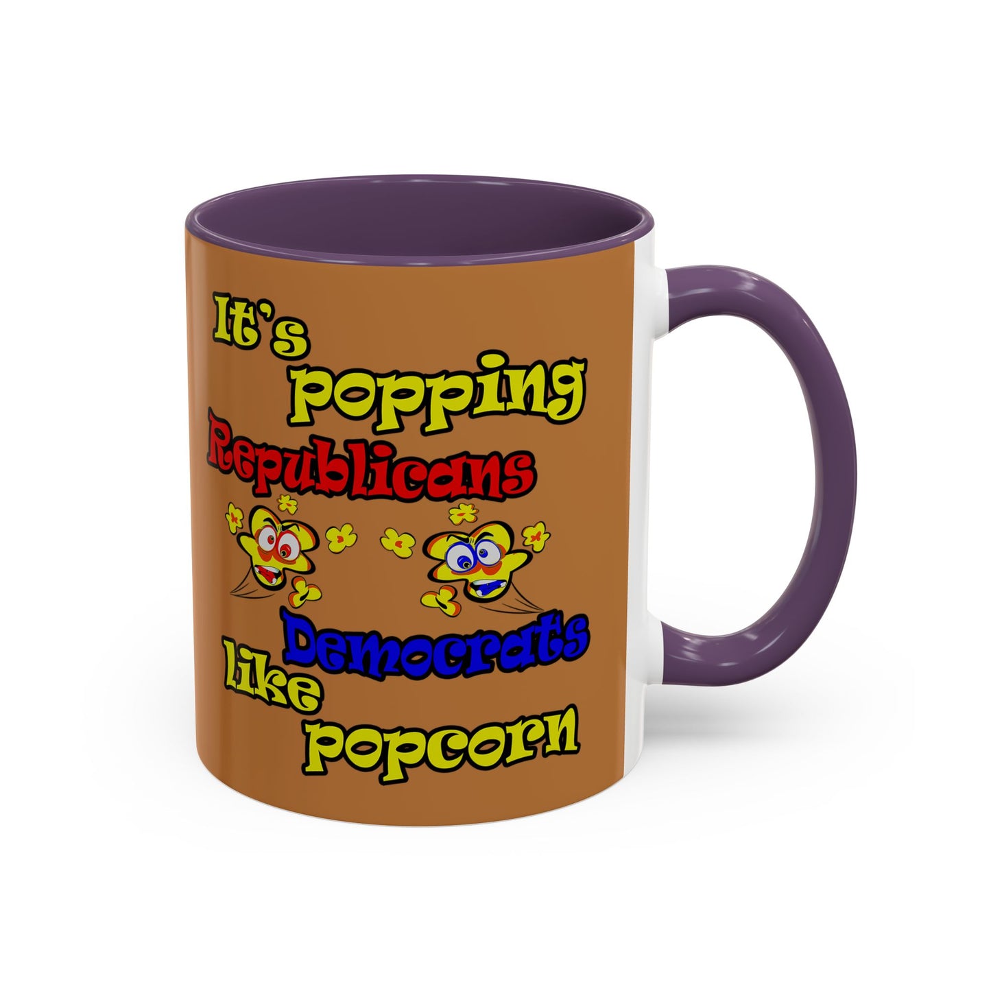 popping like popcorn - Accent Mug (light brown)