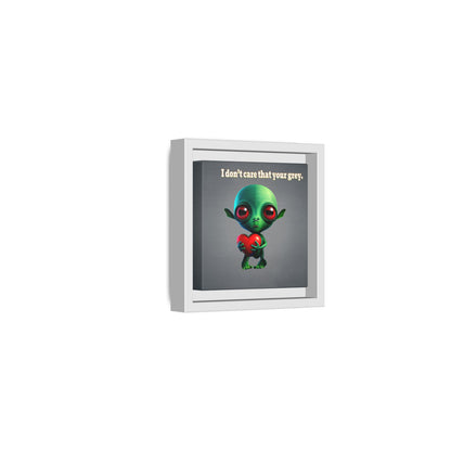 I don't care that your grey - framed canvas art (grey-light grey)