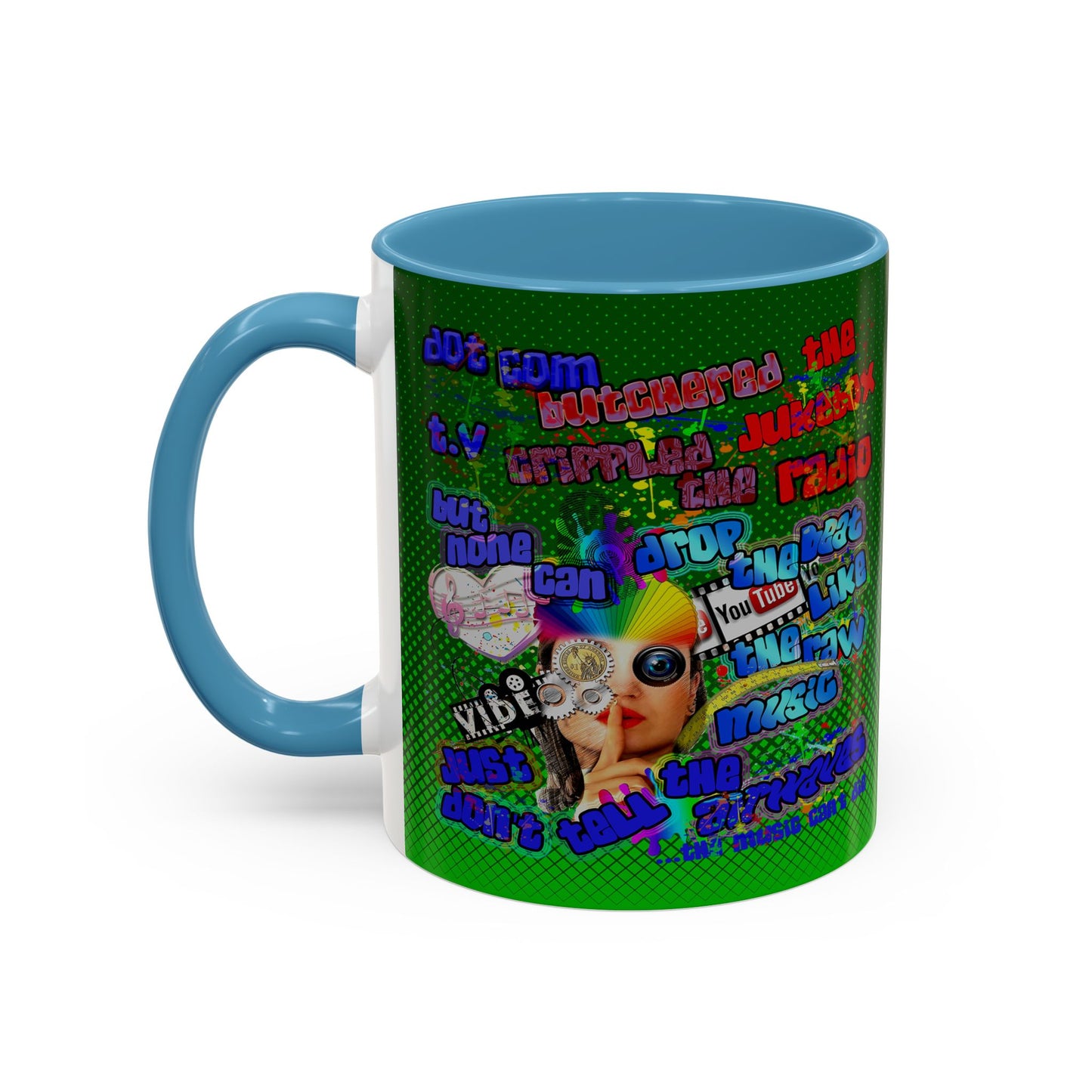 drop the beat - Accent Mug (logo green)