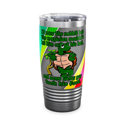 turtle race - Ringneck Tumbler, 20oz (rainbow split)