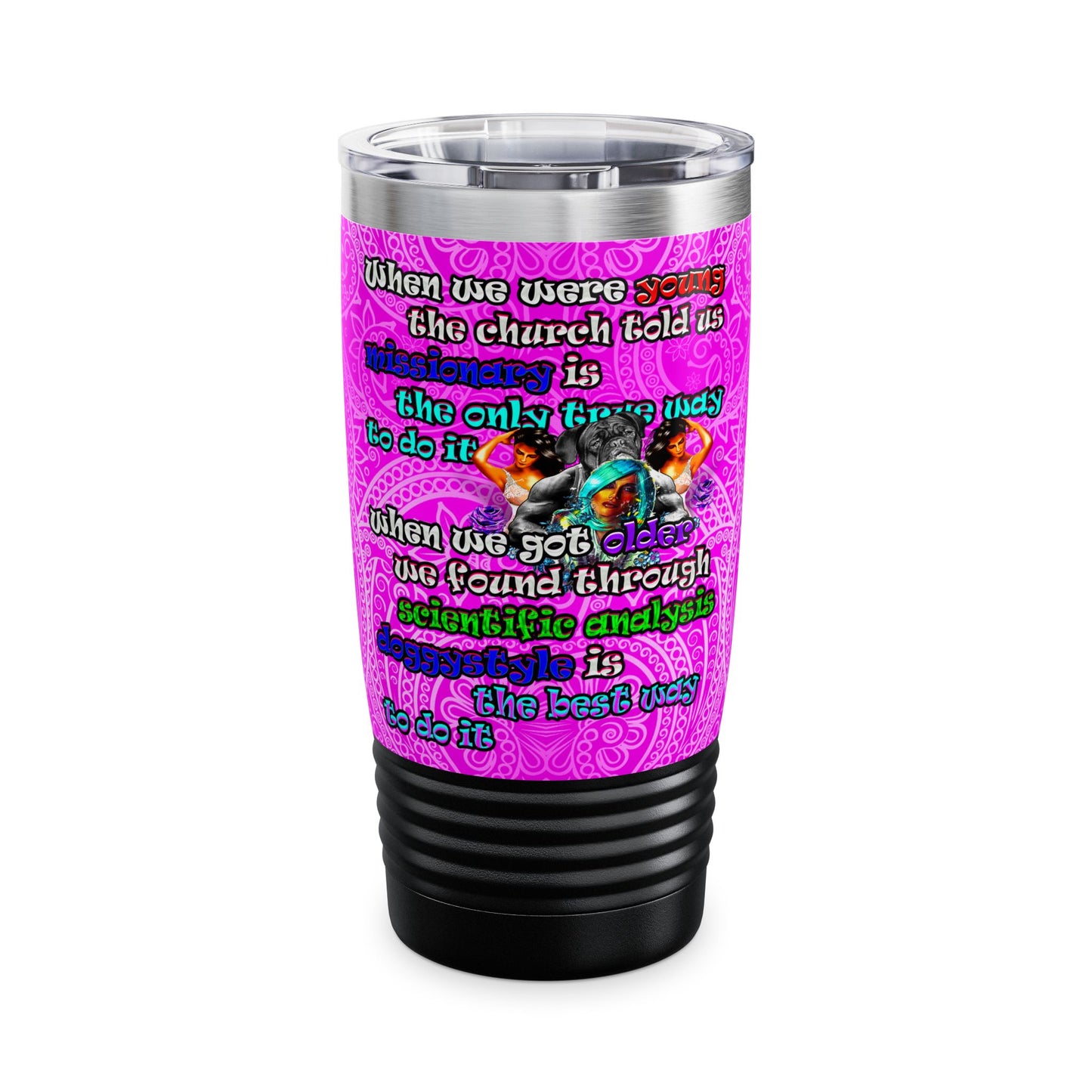 doggystyle - Ringneck Tumbler, 20oz (pink swirl)