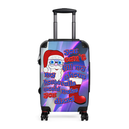 santa's shoes - Suitcase (grey-pink wave)