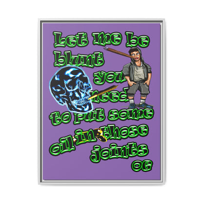 og - framed canvas art (light purple)