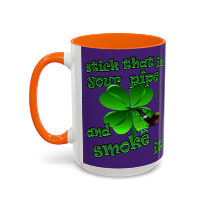 celtics logo - Accent Mug (purple)