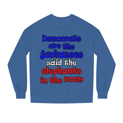 donkeys and elephants - Unisex Crew Neck Sweatshirt