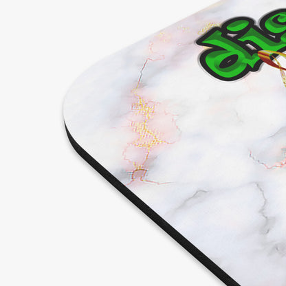 disc jockey - Mouse Pad (Rectangle) (white marble)