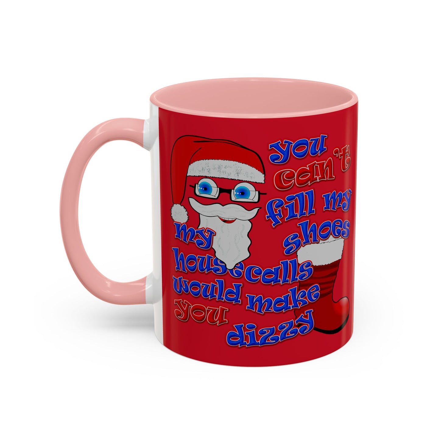 santa's shoes - Accent Mug (dark red)