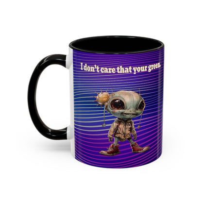 I don't care that your grey - Accent Mug (purple wave)