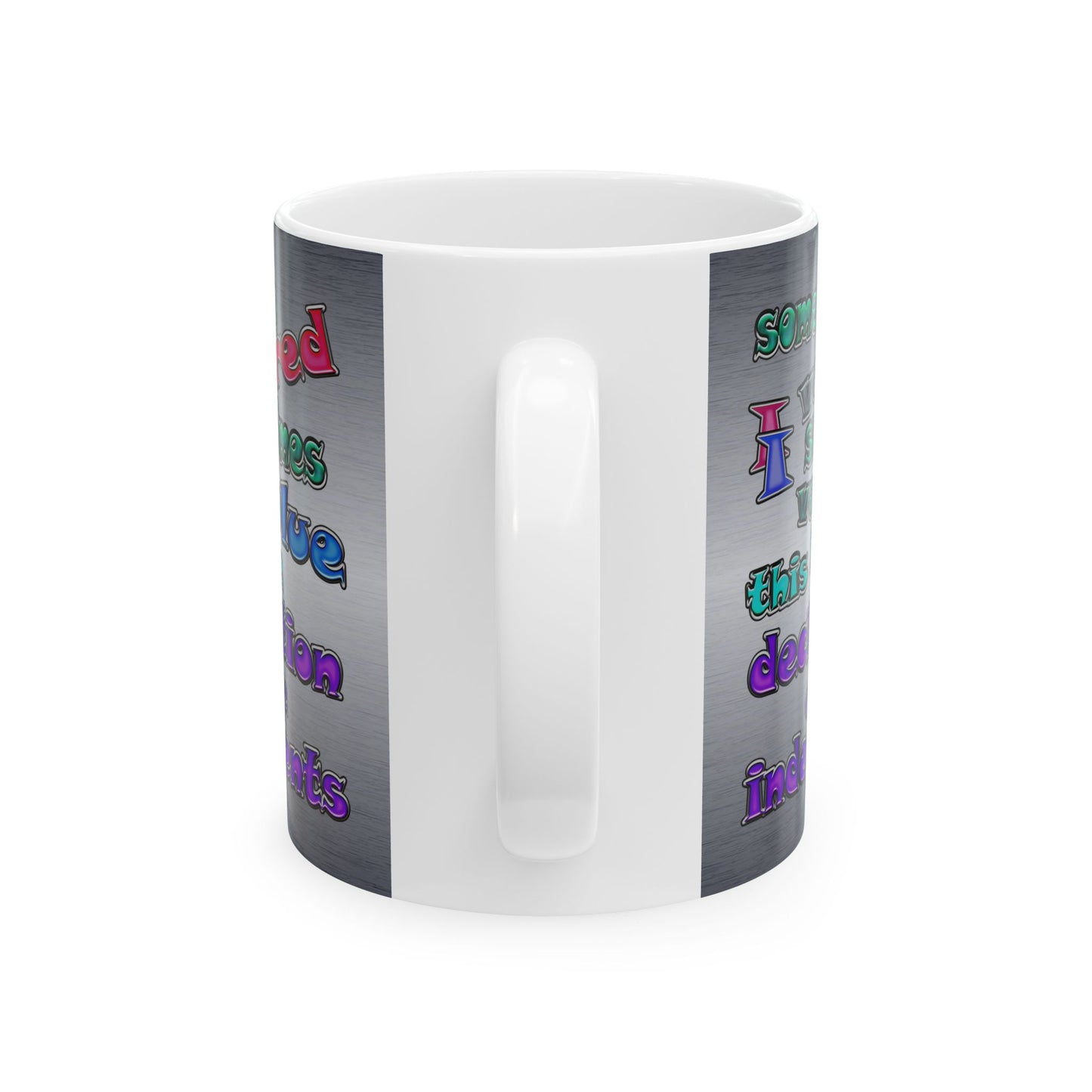 declaration of the independents - White Mug (brushed nickel)