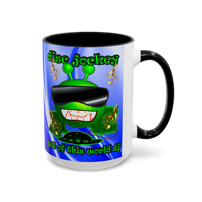 disc jockey - Accent Mug (blue-white wave)
