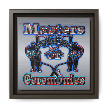 em cee squared - framed canvas art (brushed nickel)