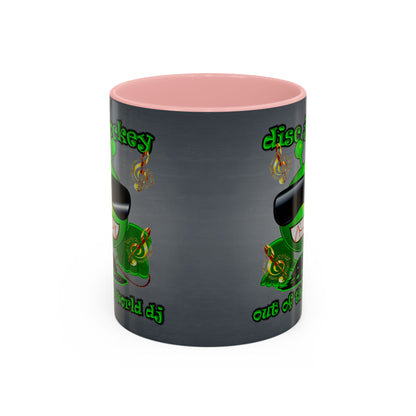 disc jockey - Accent Mug (grey-light grey)