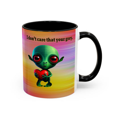 I don't care that your grey - Accent Mug (color blur)
