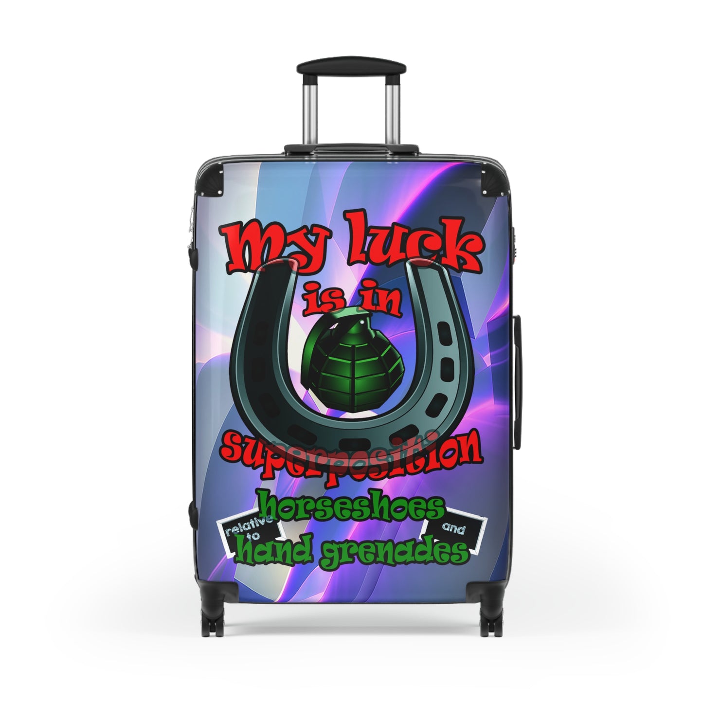 my luck - Suitcase (grey-pink wave)