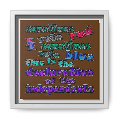 declaration of the independents - framed canvas art (brown)