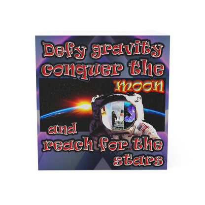 defy conquer reach - note cube (grey-pink wave)
