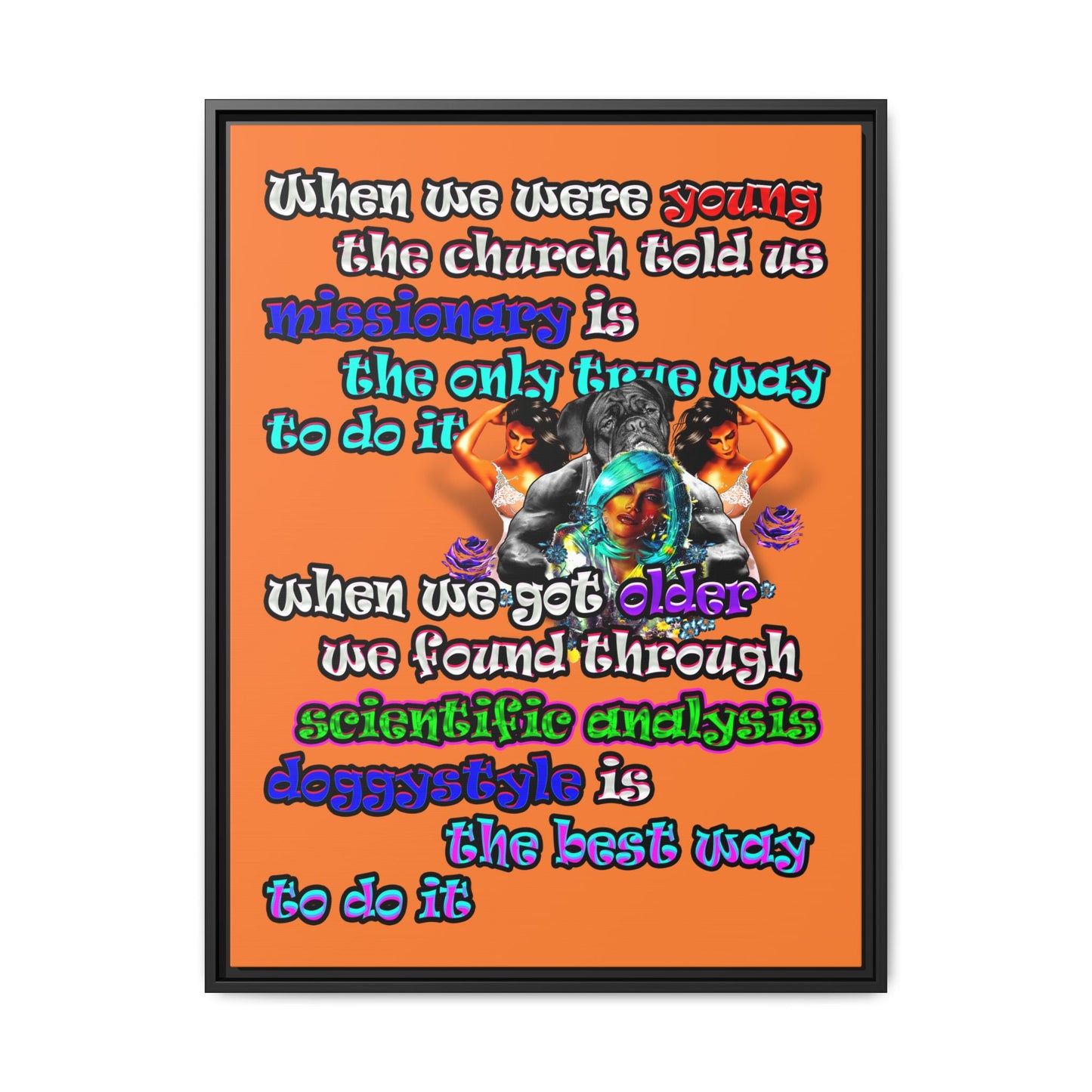 doggystyle - framed canvas art (crusta)