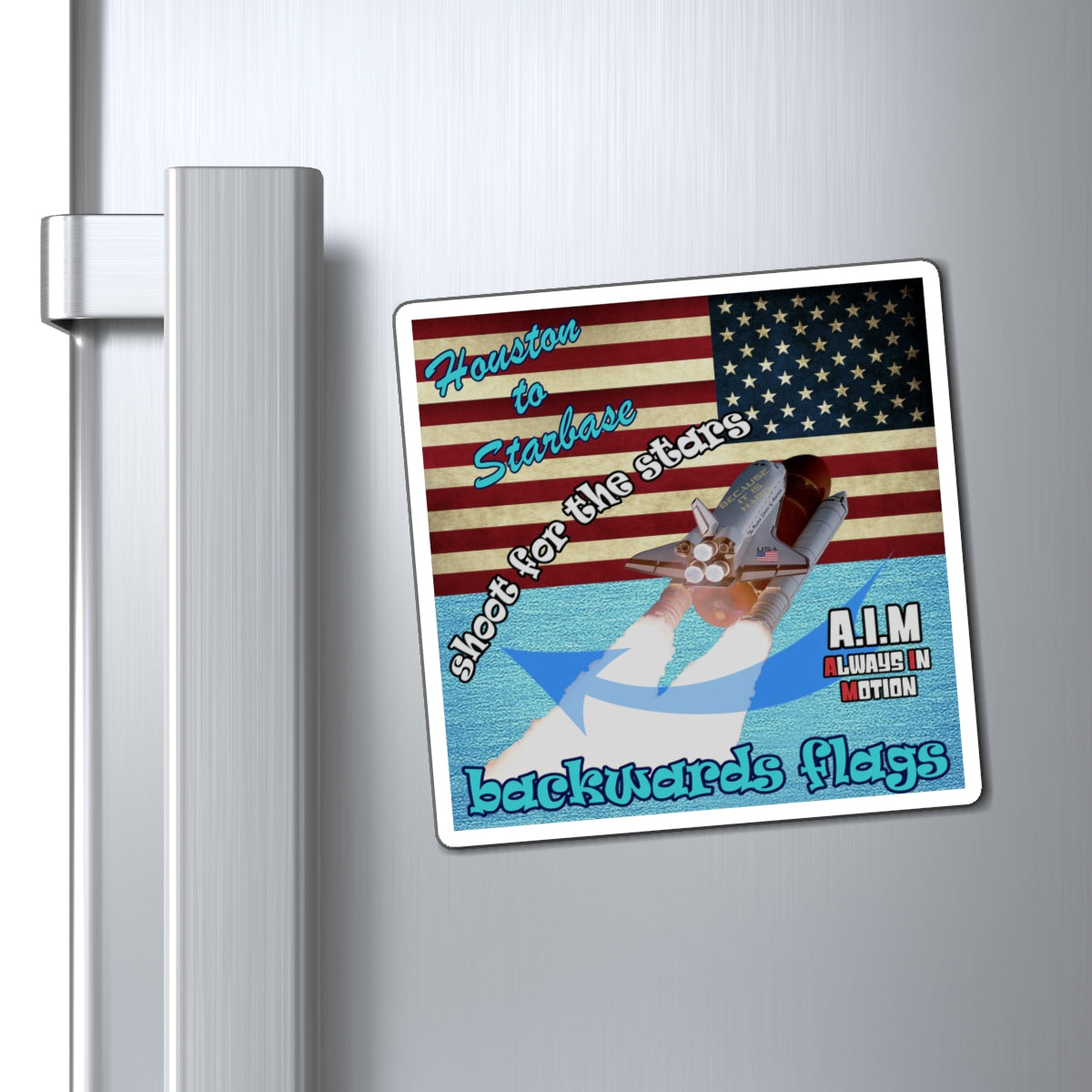 shoot for the stars - Magnets - (faded blue)