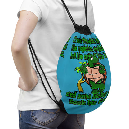 turtle race - Drawstring Bag (turquoise)