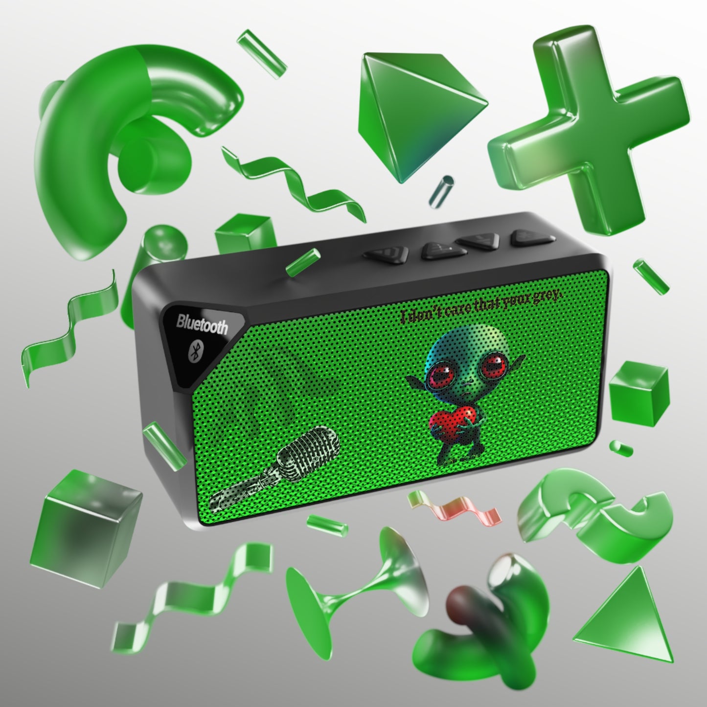 I don't care that your grey - Jabba Bluetooth Speaker (logo green)