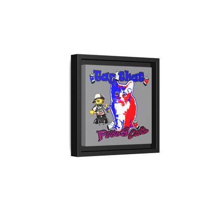 tag that - framed canvas art (grey)