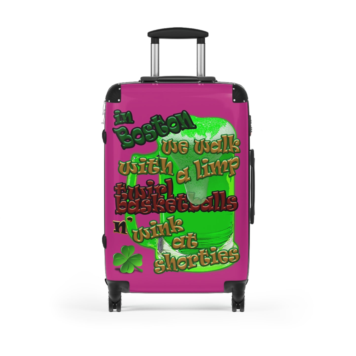 celtics logo - Suitcase (pink)
