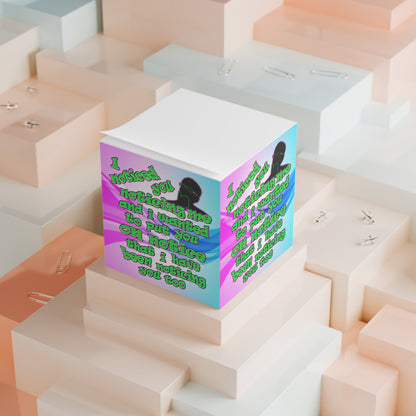 noticed you noticing - note cube (light blue-pink wave)
