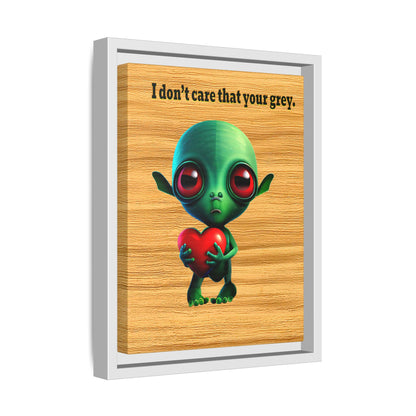 I don't care that your grey - framed canvas art (butterscotch wood finish)