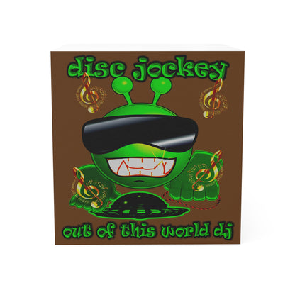 disc jockey - note cube (brown)