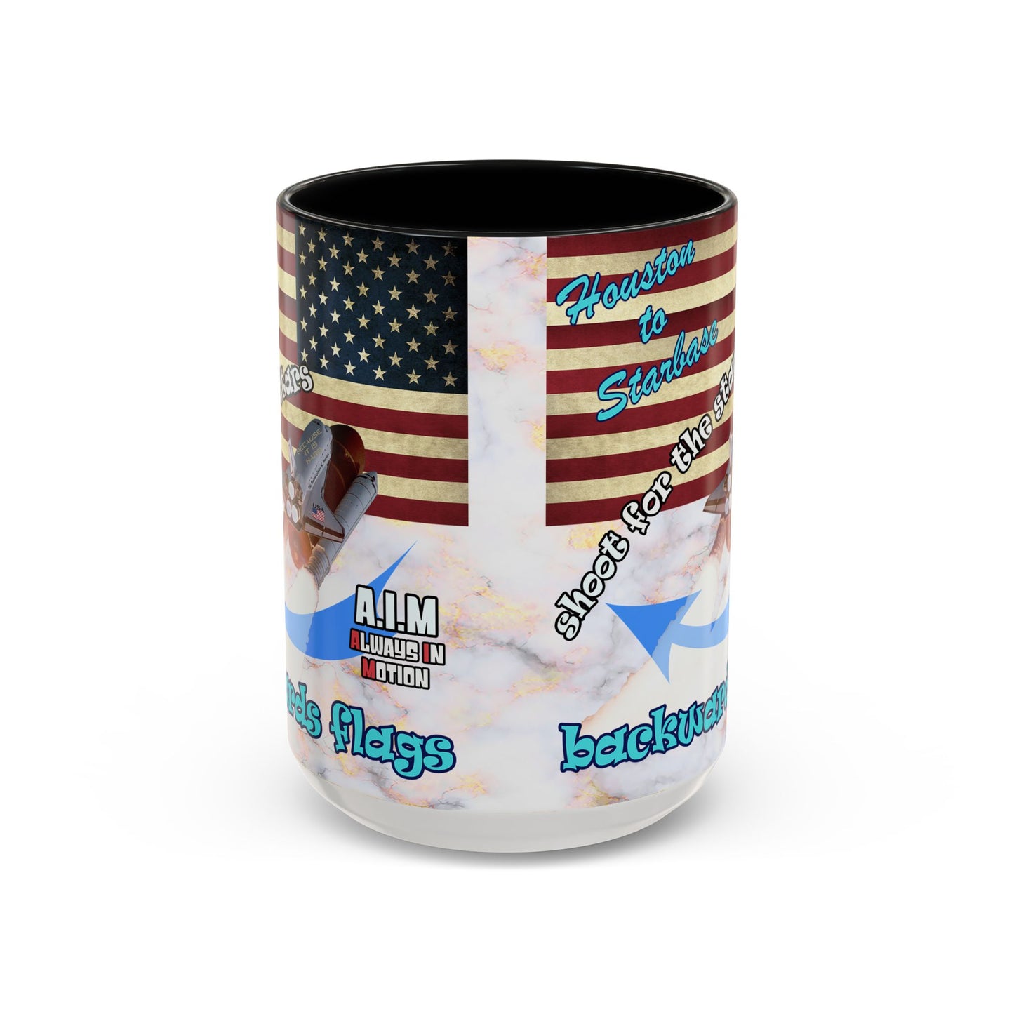 shoot for the stars - Accent Mug (white marble)