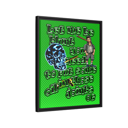 og - framed canvas art (logo green)