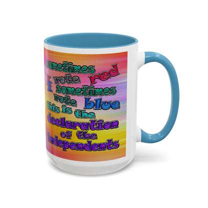 declaration of the independents - Accent Mug (color blur)