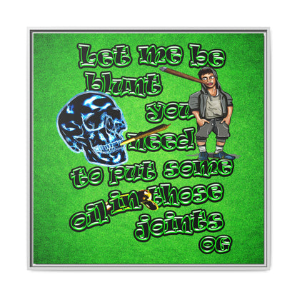 og - framed canvas art (green turf)