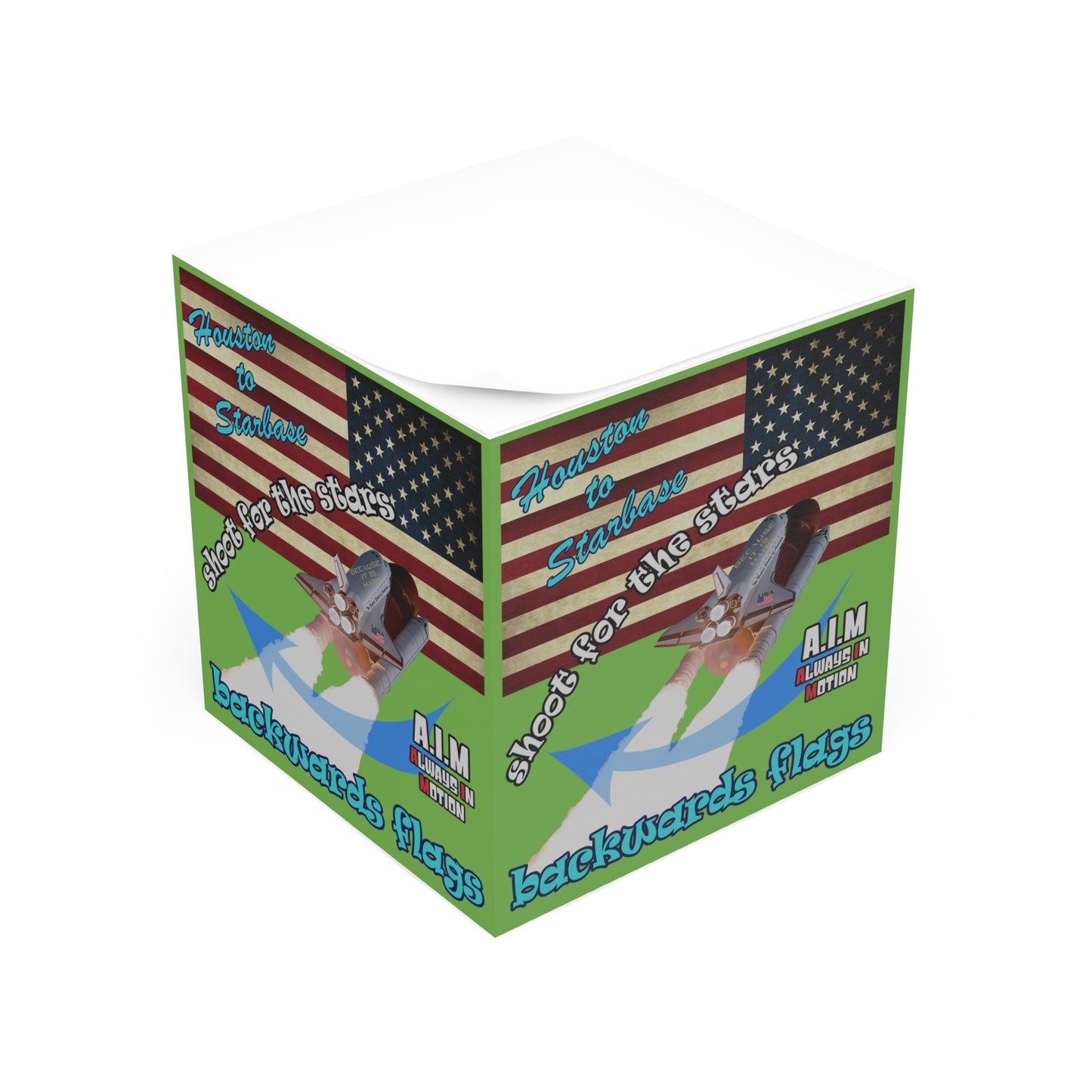 shoot for the stars - note cube (green)