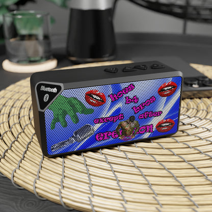 hoes b4 bros - Jabba Bluetooth Speaker (blue-white wave)