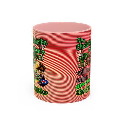 christmas spirits of boston - Accent Mug (yellow-orange wave)