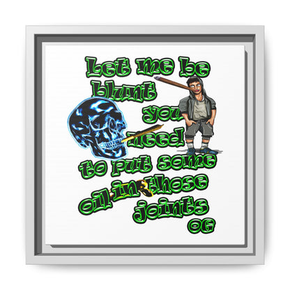 og - framed canvas art (white)