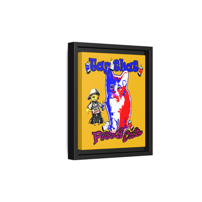 tag that - framed canvas art (yellow)