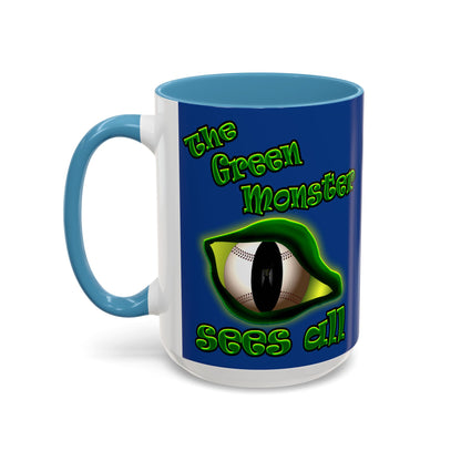 green monster - Accent Mug (dark blue)