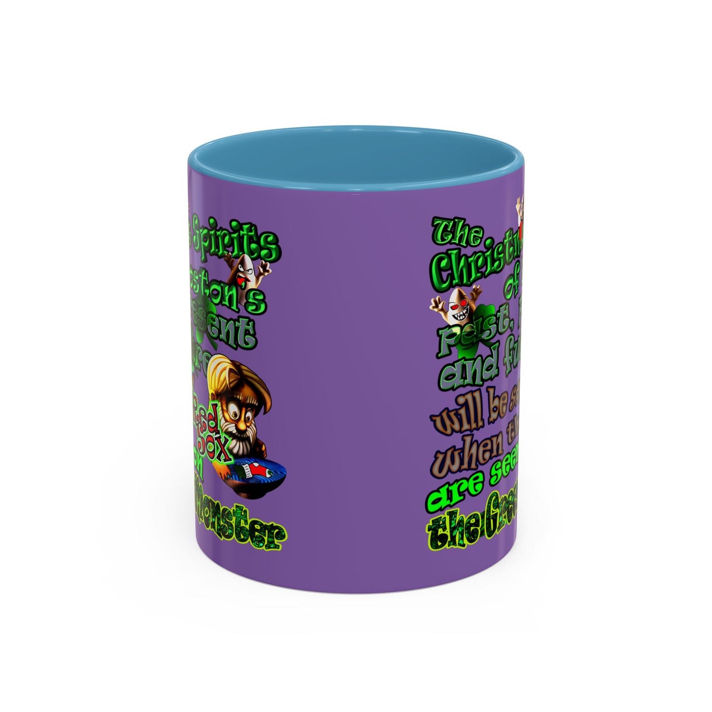 christmas spirits of boston - Accent Mug (light purple)