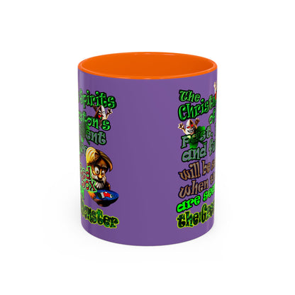 christmas spirits of boston - Accent Mug (light purple)