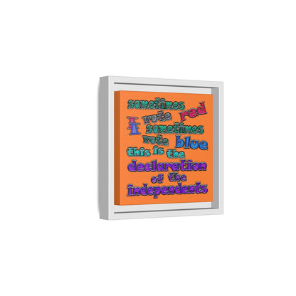 declaration of the independents - framed canvas art (crusta)