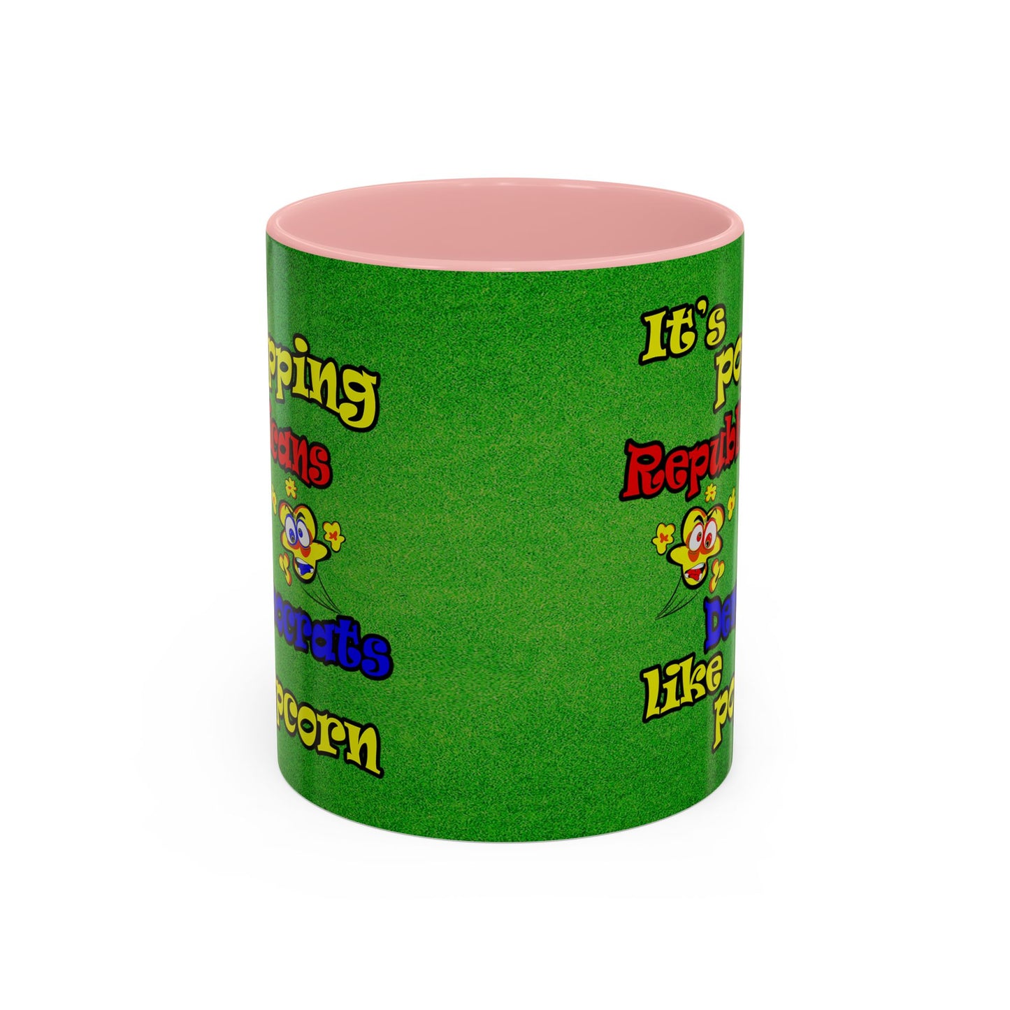 popping like popcorn - Accent Mug (green turf)