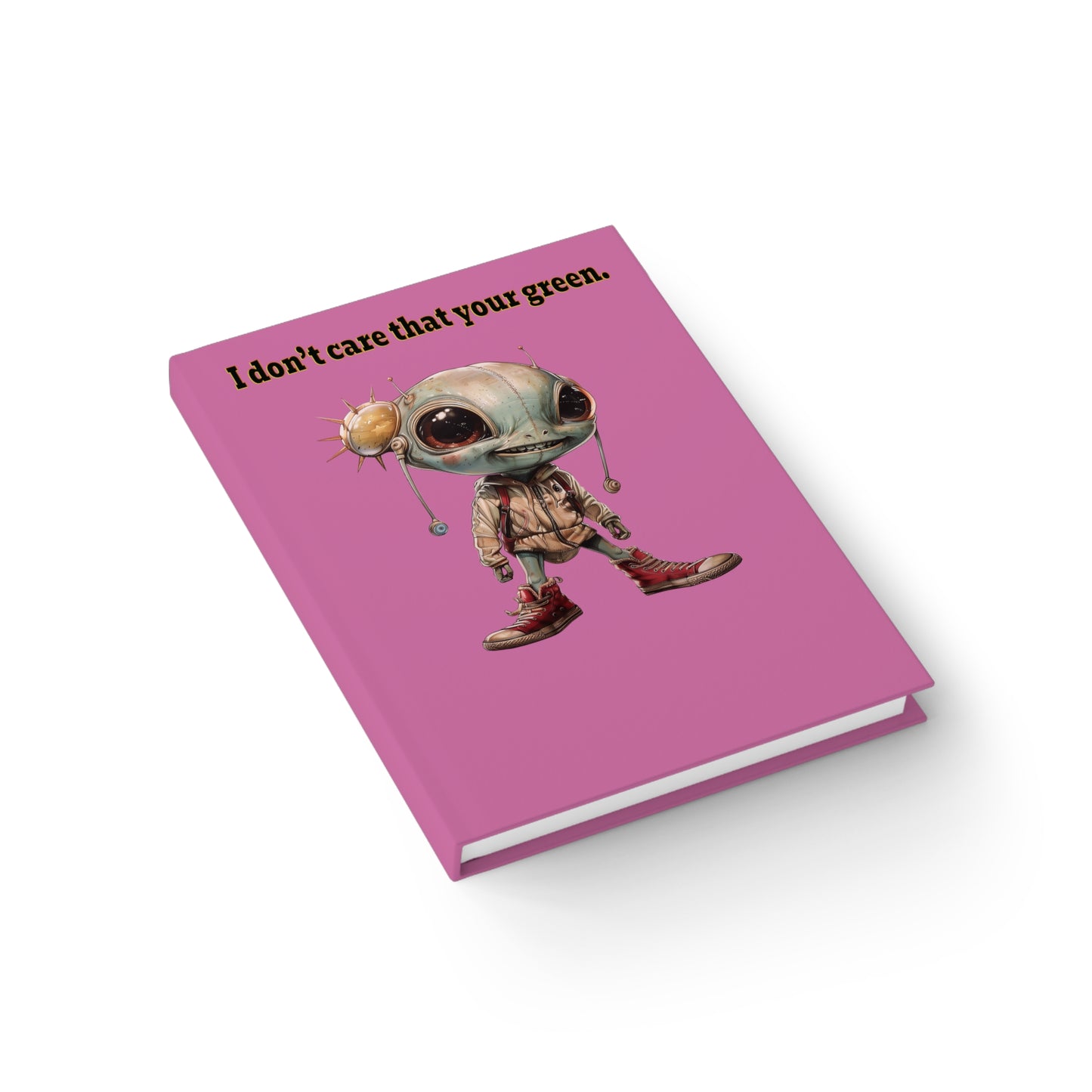 I don't care that your green - journal-blank (light pink)