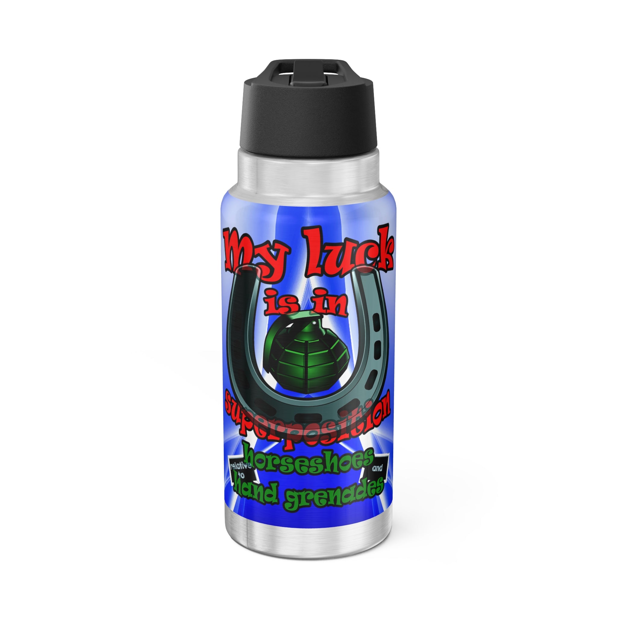 my luck - Gator Tumbler, 32oz  (blue-white wave)