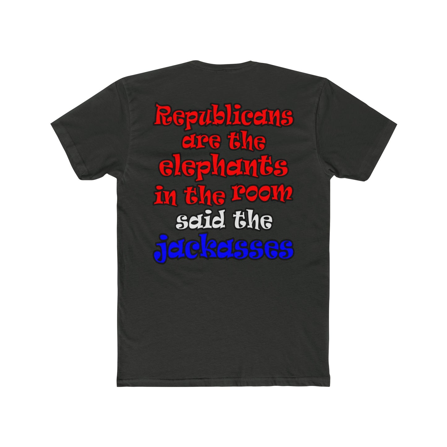 donkeys and elephants - Men's Cotton Crew Tee